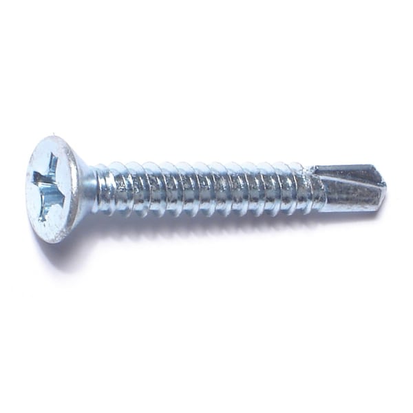 Midwest Fastener Self-Drilling Screw, #12 x 1-1/2 in, Zinc Plated Steel Flat Head Phillips Drive, 100 PK 50902 - main